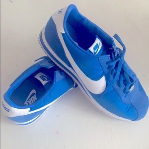 Blue Nike sneakers